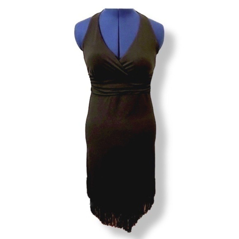 Black Dress With Fringe - XS  - Dancing - Tango - Salsa - International Latin